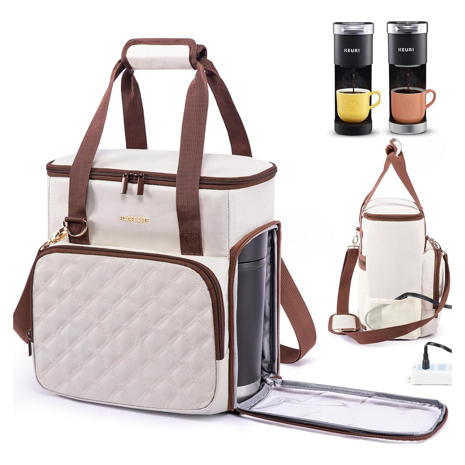 Bolsa de Viaje BAGSPRITE para Cafetera Keurig K-Mini - Marfil