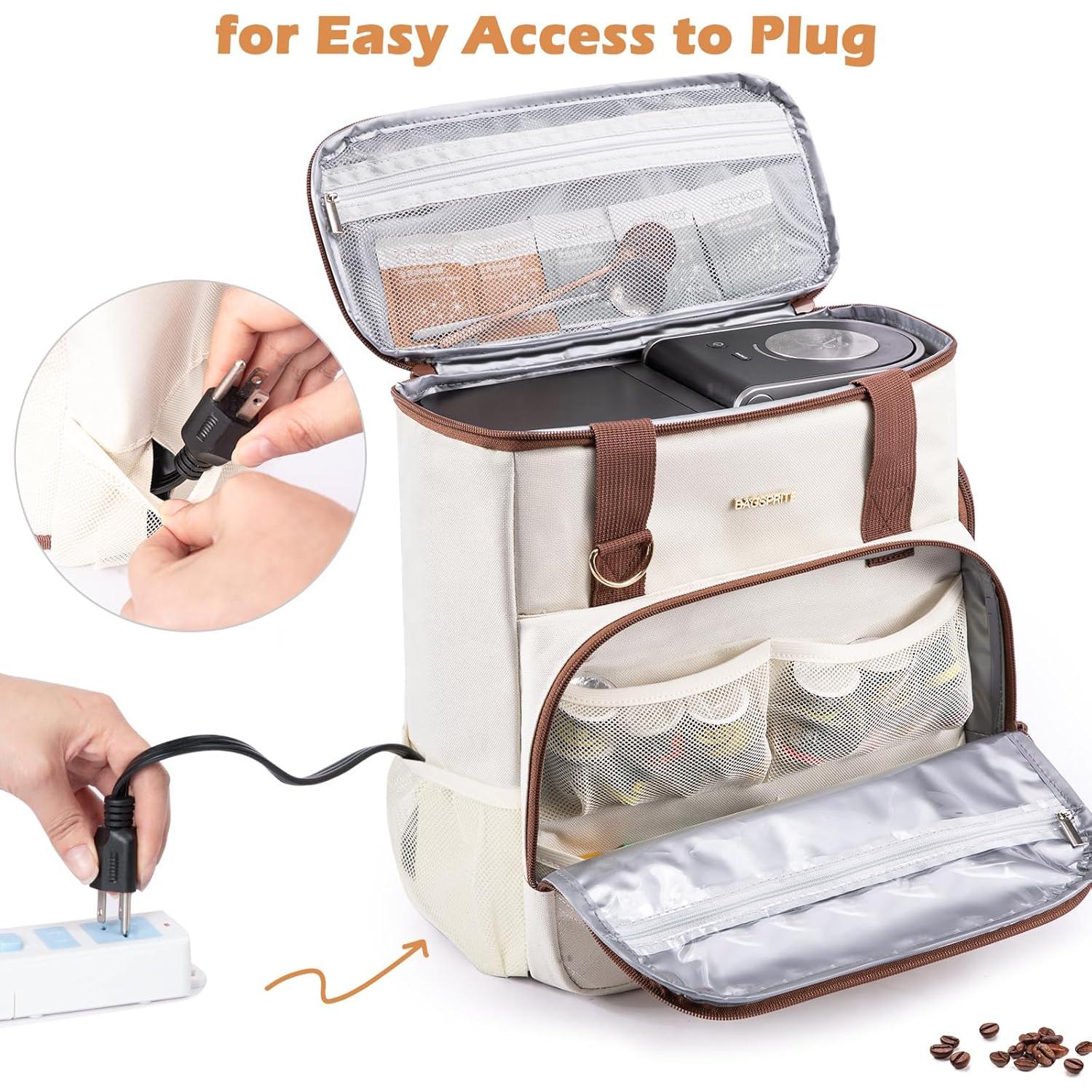 Bolsa de Viaje BAGSPRITE para Cafetera Keurig K-Mini - Marfil