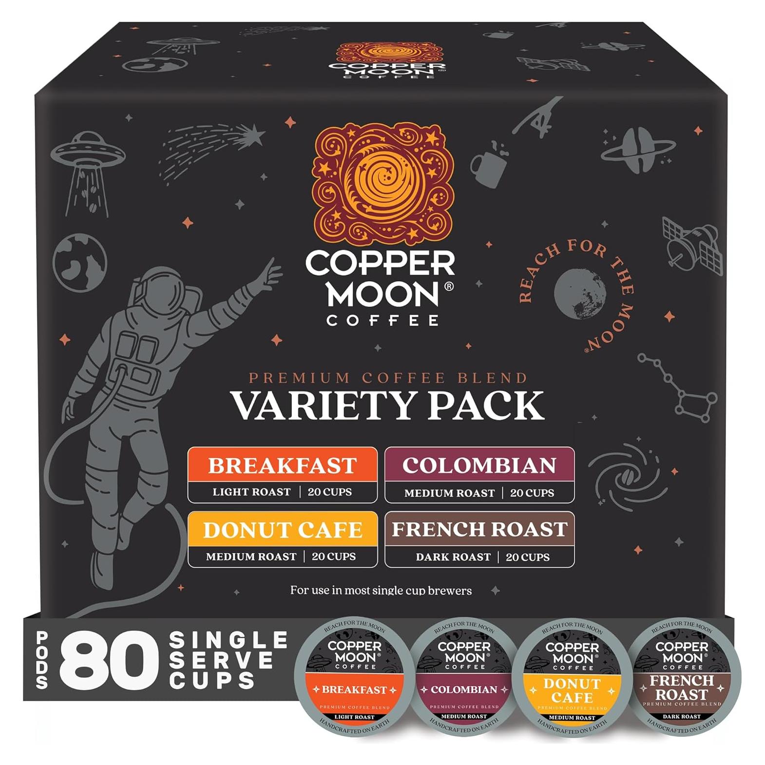 Cápsulas de café Copper Moon K-Cup 80 unidades variadas