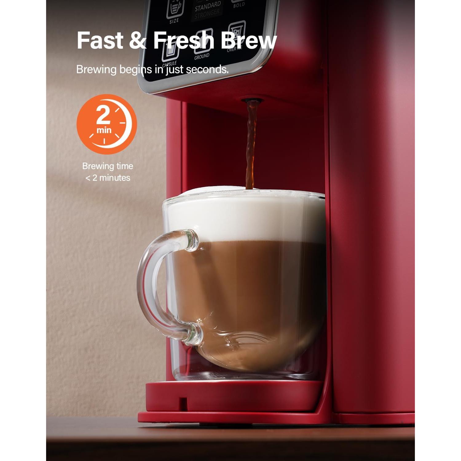 Cafetera de Goteo SHARDOR KC101R Rojo 1.48L 6-14 oz