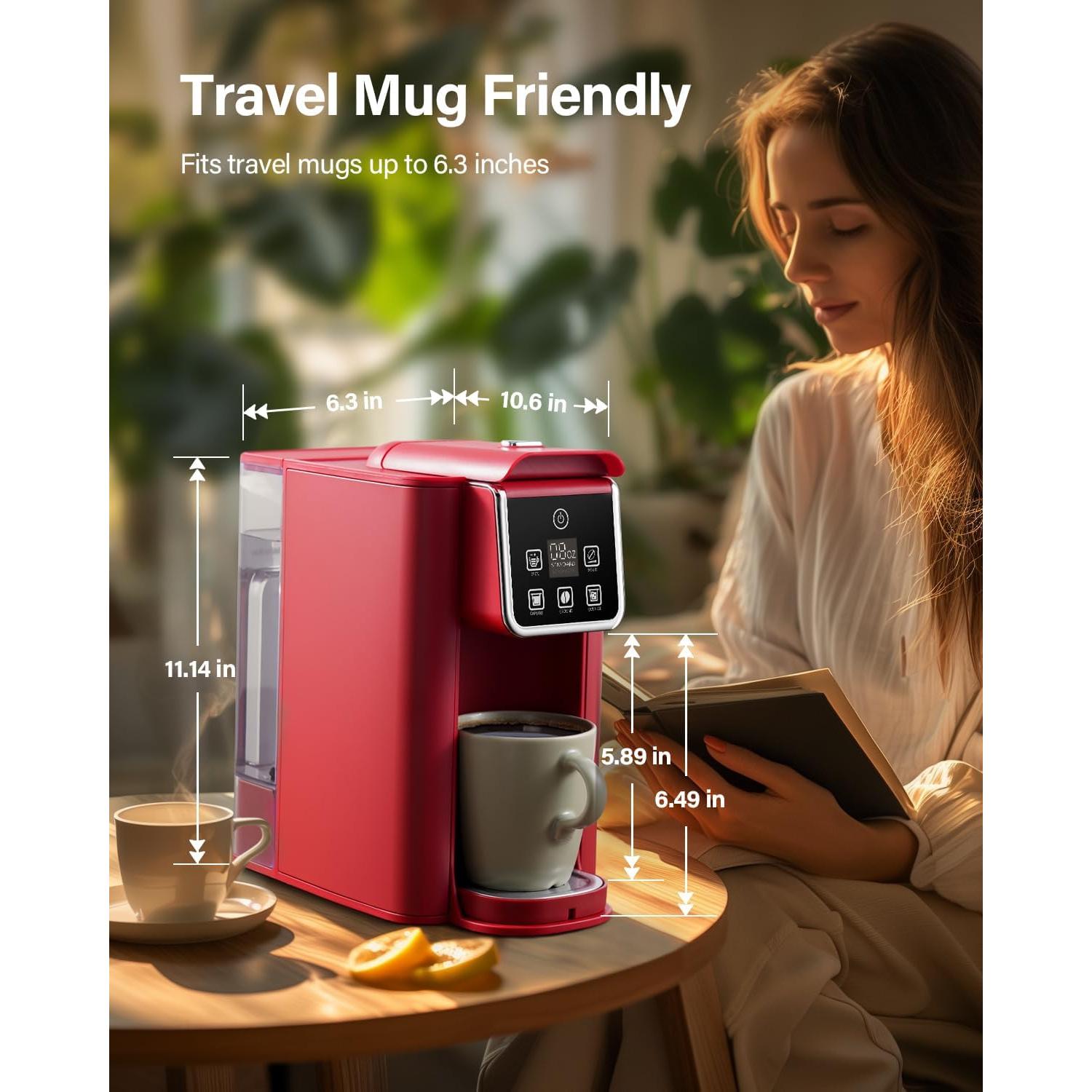 Cafetera de Goteo SHARDOR KC101R Rojo 1.48L 6-14 oz