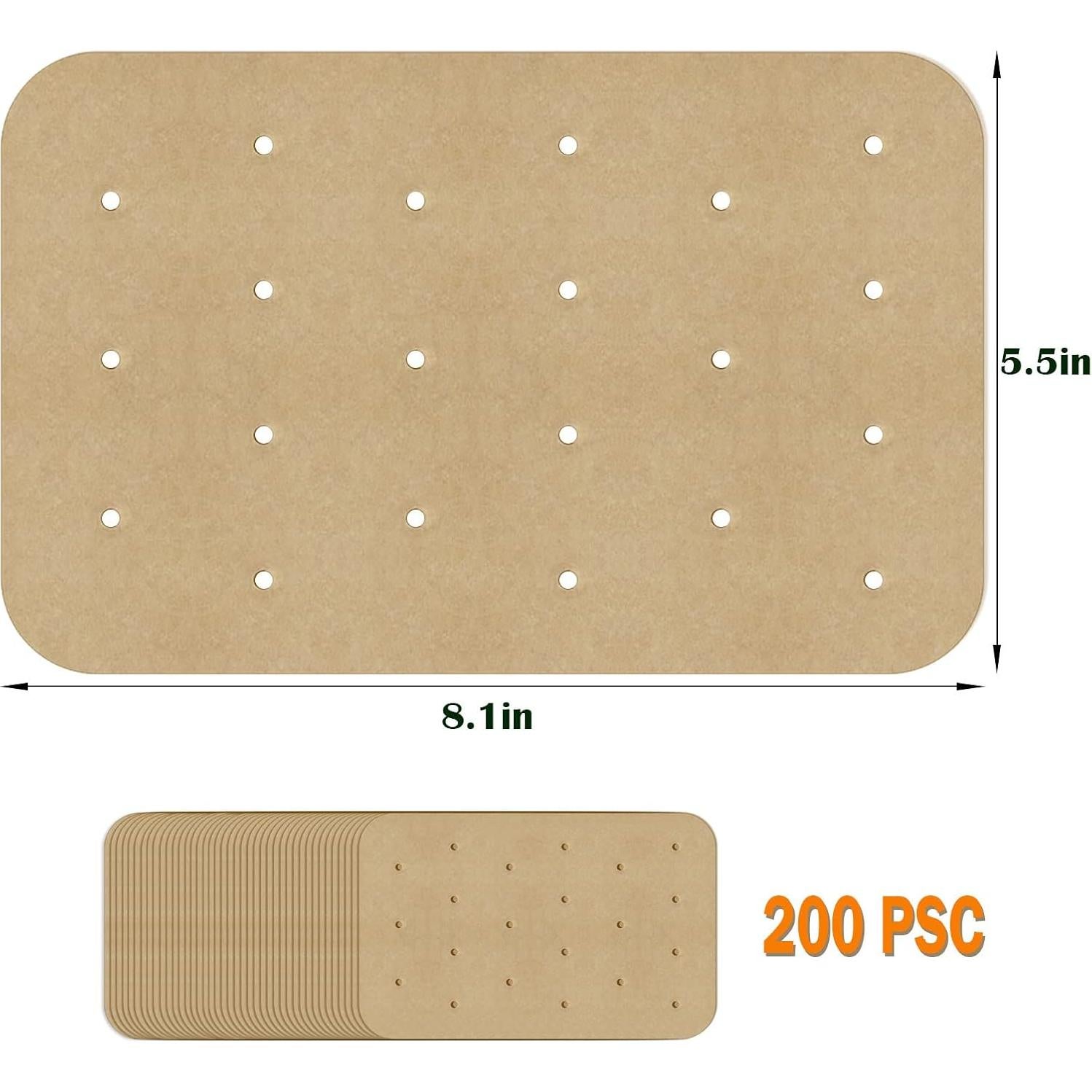 Forros Desechables para Freidora de Aire Actvty 200 Hojas 8.1x5.5"