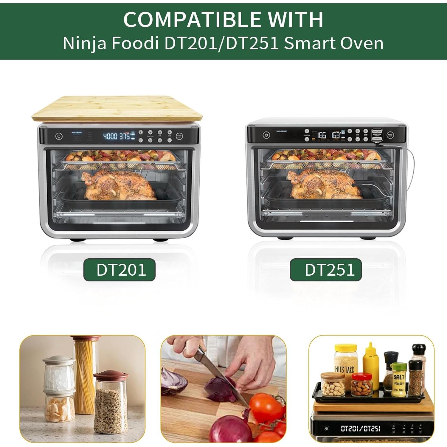 Tabla de Cortar de Bambú GWYXC para Horno Tostador Ninja DT201 DT251