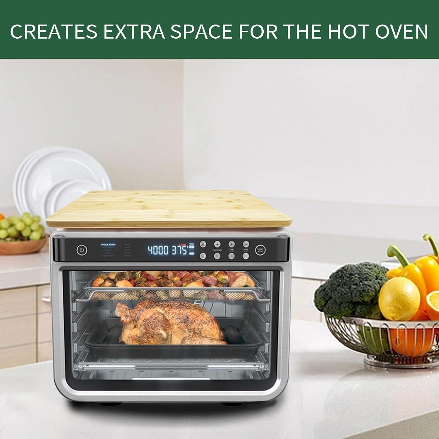 Tabla de Cortar de Bambú GWYXC para Horno Tostador Ninja DT201 DT251