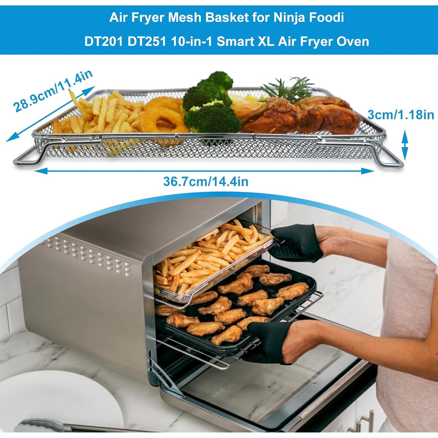 Cesta de Horno de Aire Ninja Foodi 2PCS Acero Inoxidable 36.6x29cm
