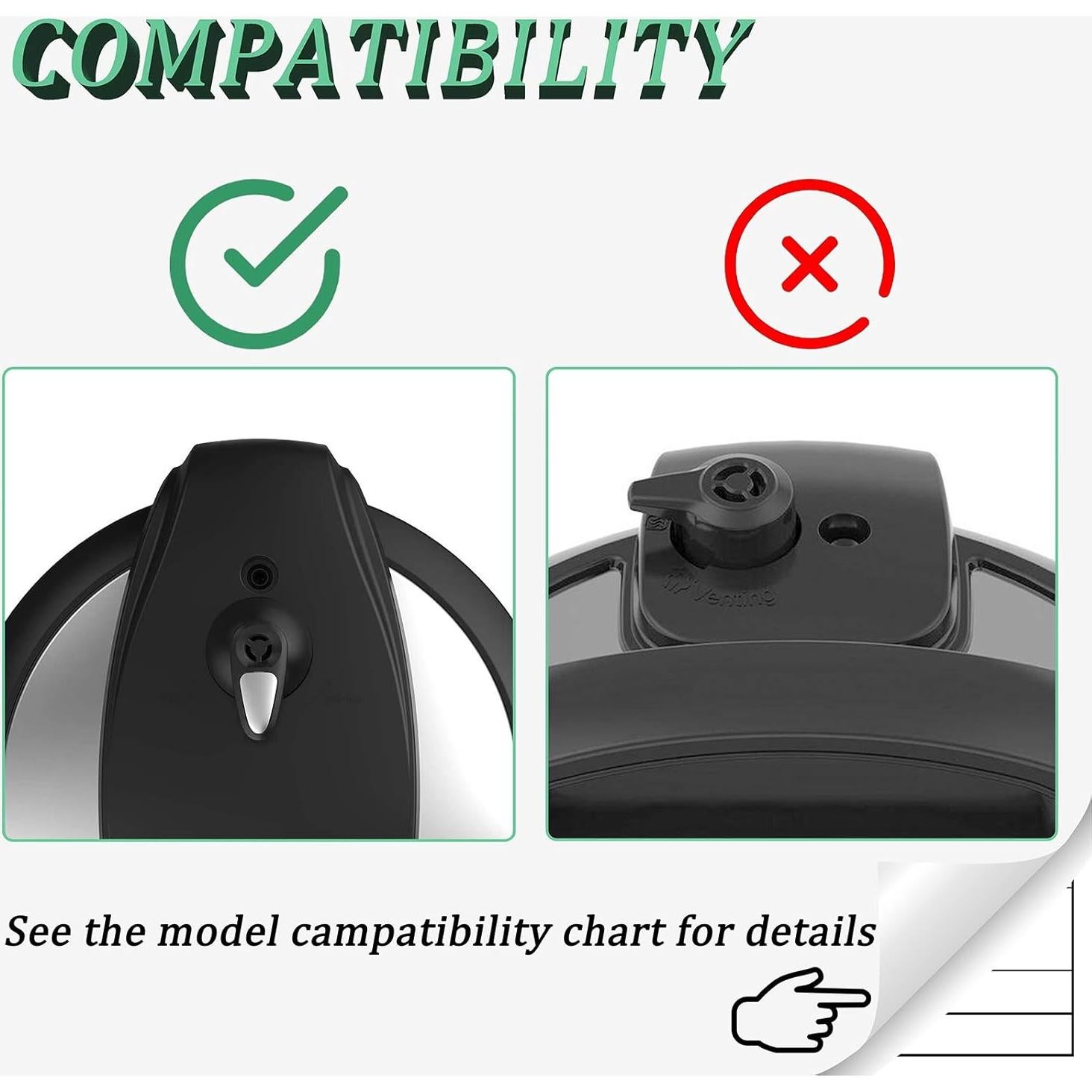 Desviador de Vapor Silicona Instant Pot LUX Ninja Foodi 4 Ranuras