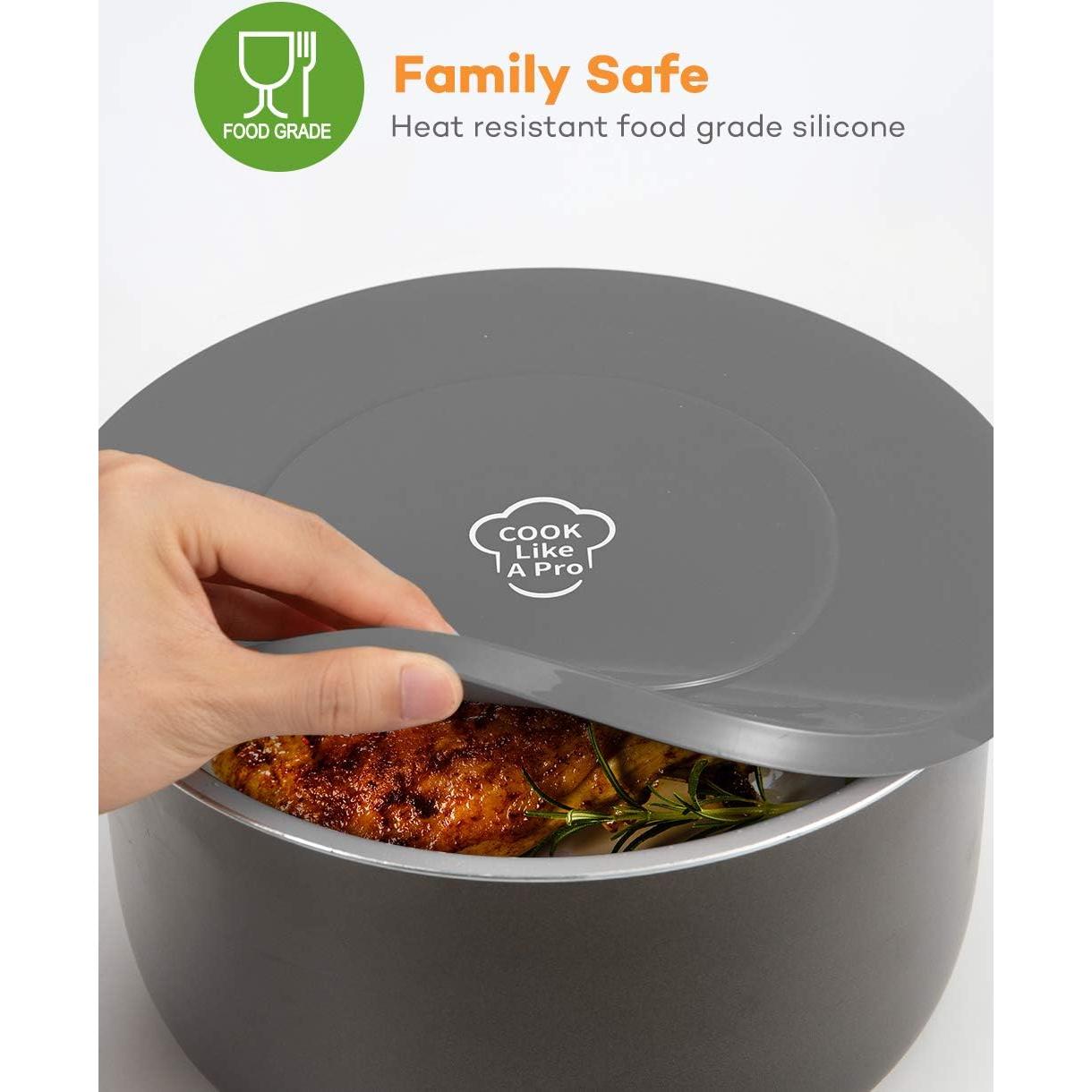 Tapa de Silicona para Olla Ninja Foodi 6.5 y 8 Qt Gris