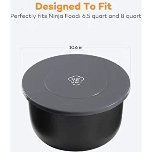 Tapa de Silicona para Olla Ninja Foodi 6.5 y 8 Qt Gris