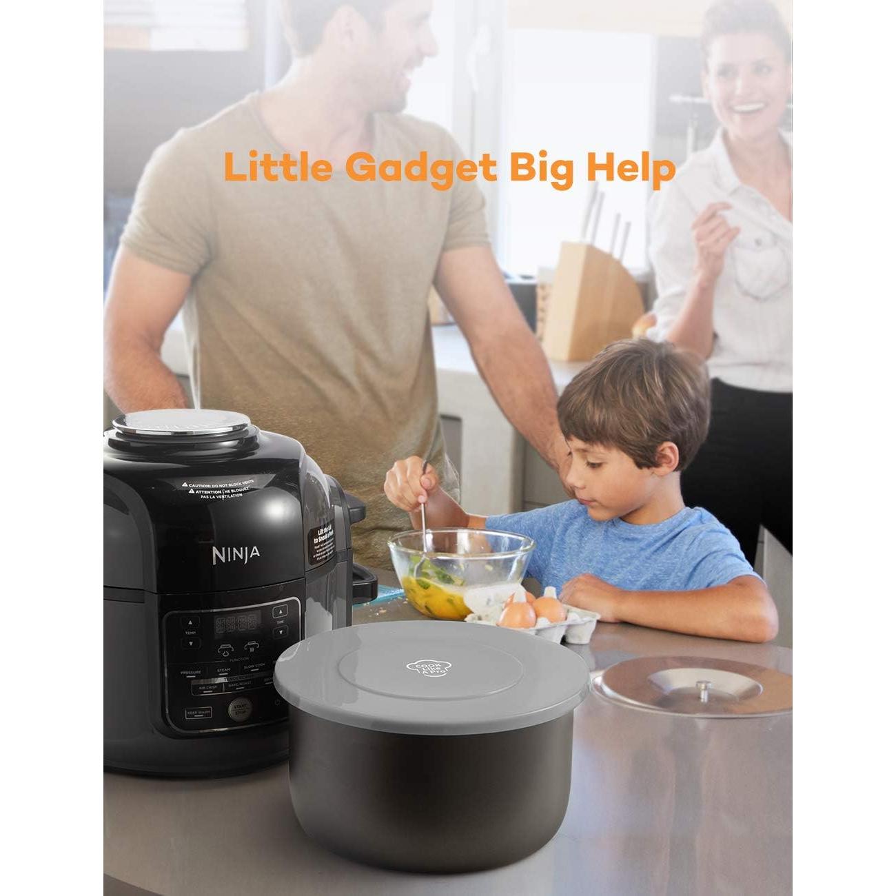 Tapa de Silicona para Olla Ninja Foodi 6.5 y 8 Qt Gris