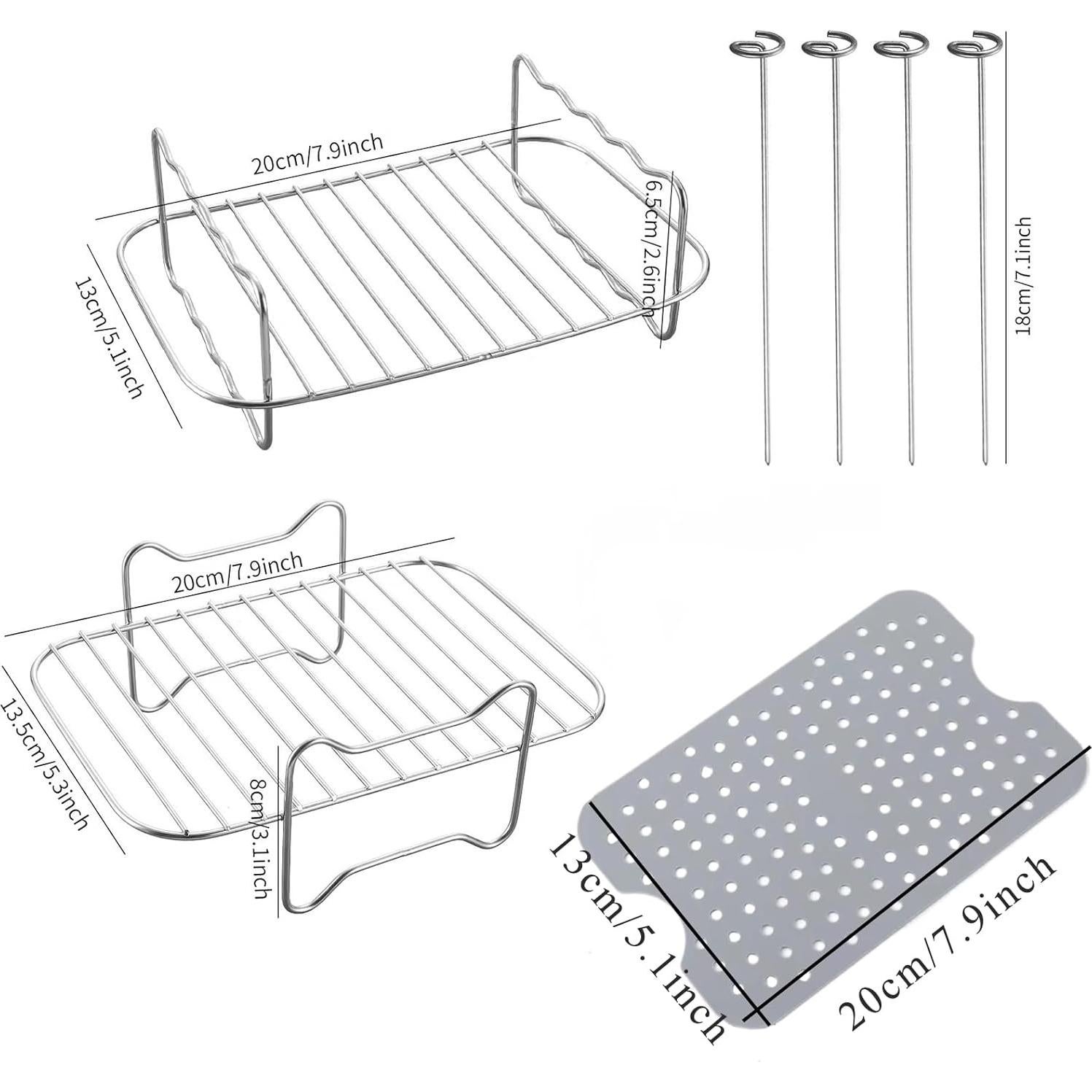 Rejilla para Freidora de Aire Ninja Dual 8-10 QT - Set 4 Piezas