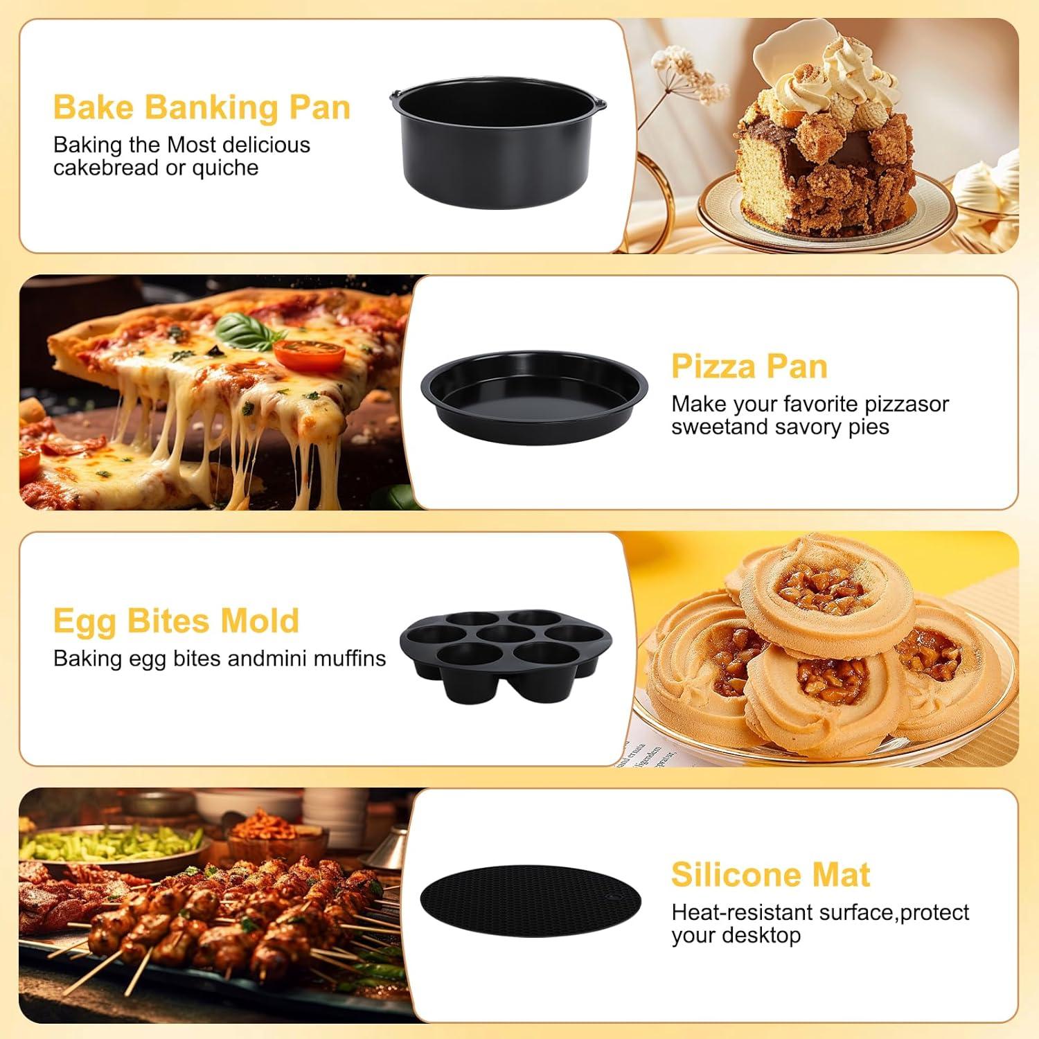 Kit de Accesorios para Freidora de Aire YuxingK 12 Piezas 4-6QT