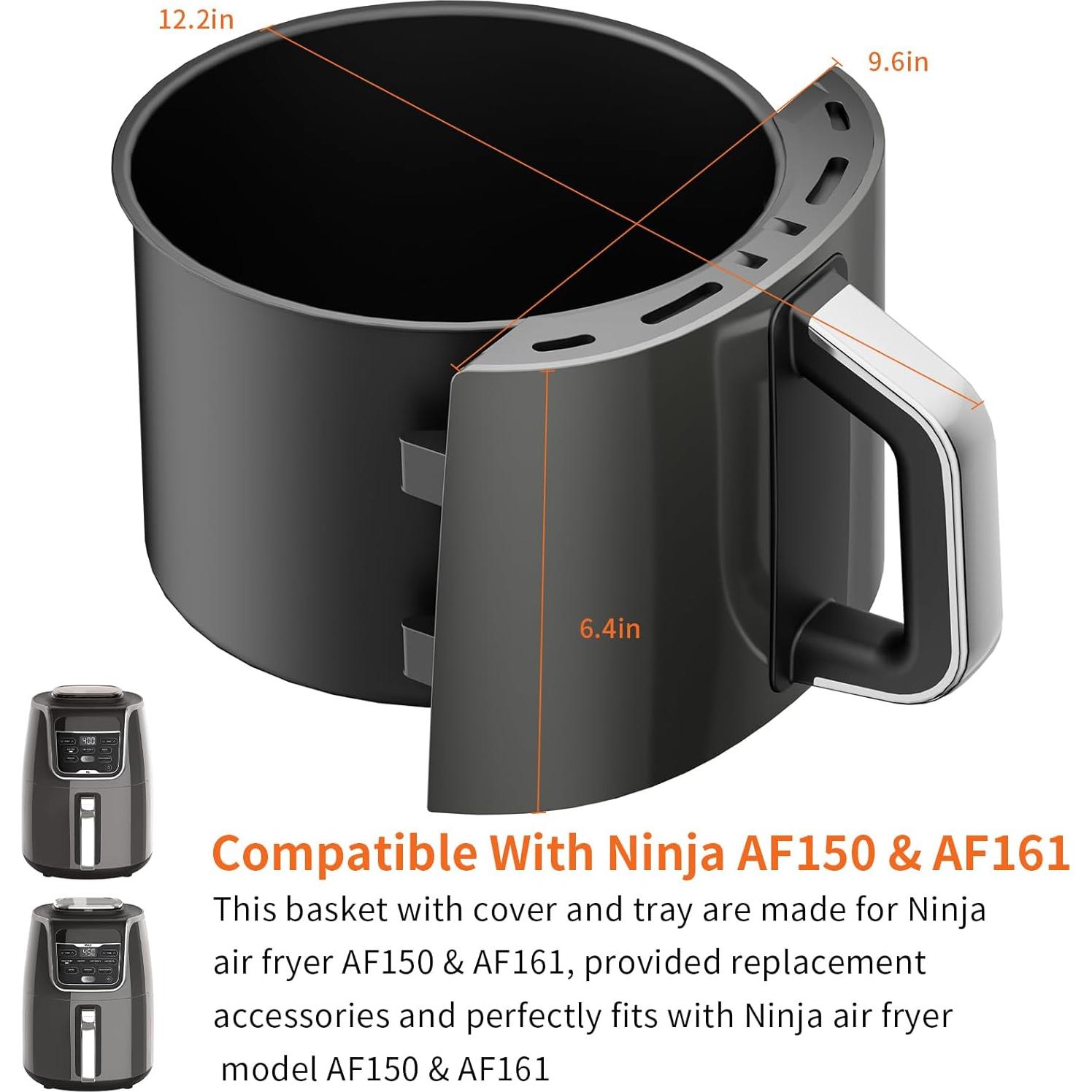 Cesta y bandeja de freidora Ninja AF150 AF161 5.5 Qt