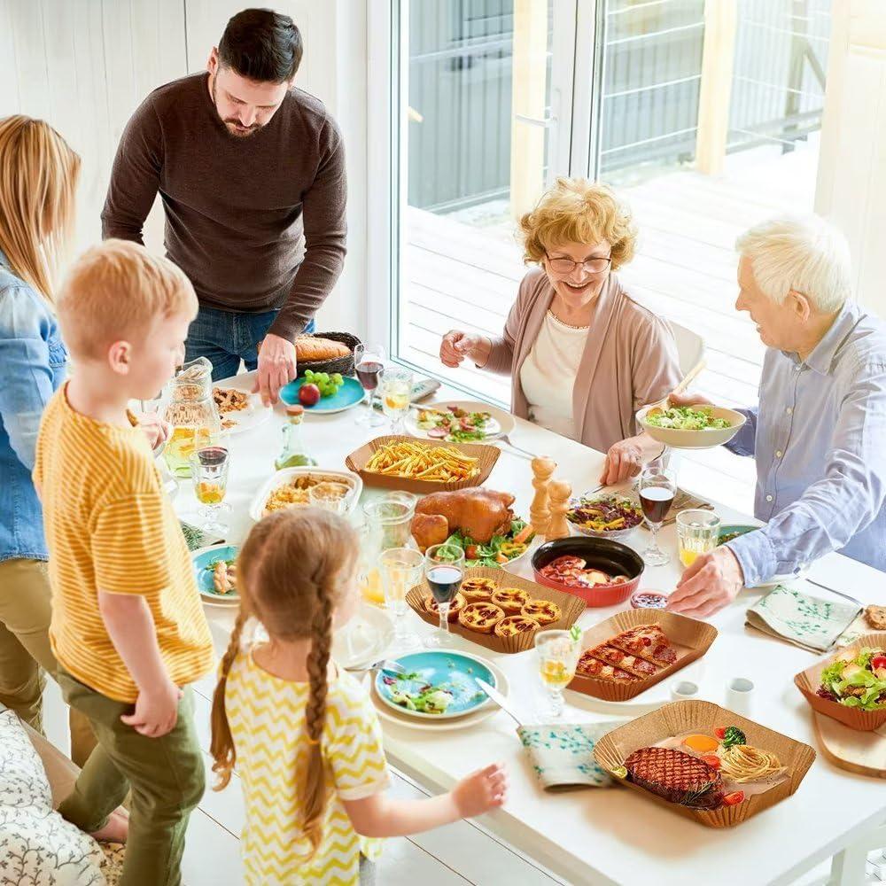 Forros desechables para freidora de aire DNSSY 125pcs 22x14cm