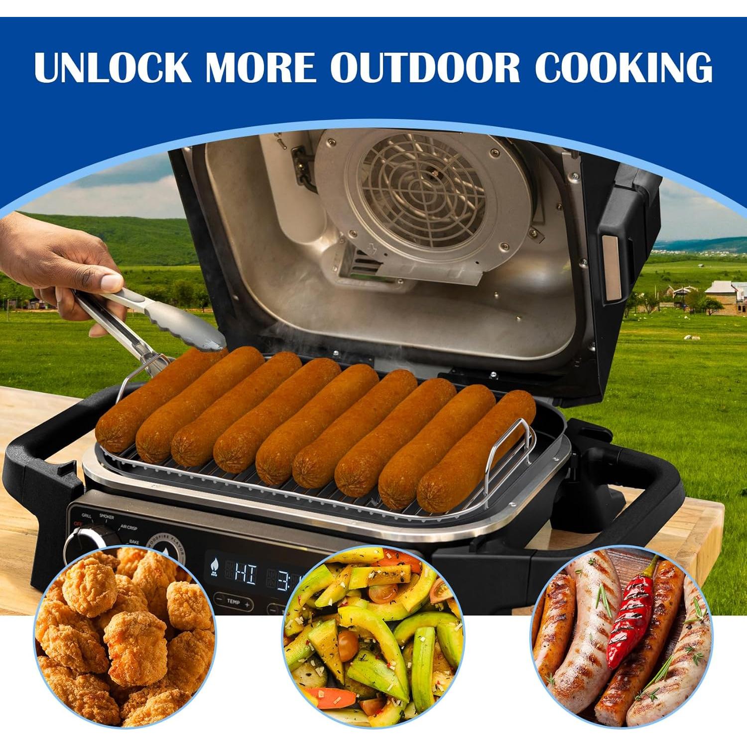 Placa de Plancha y Estante para Humo SafBbcue Ninja Woodfire XL