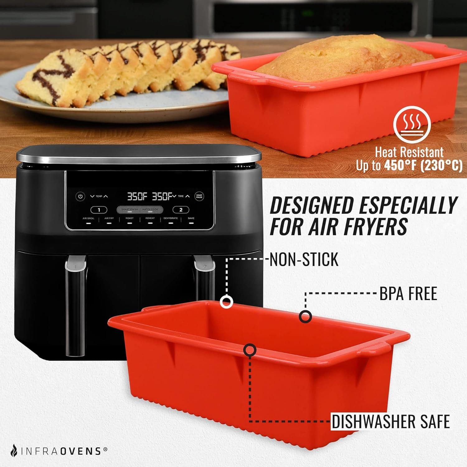 Moldes de Silicona para Pan INFRAOVENS para Ninja Foodi 8qt