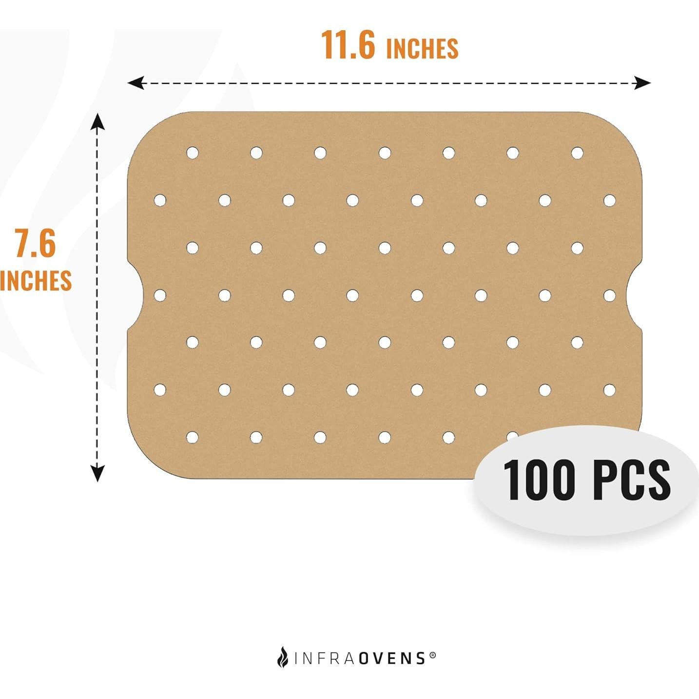 Forros de papel pergamino sin blanquear INFRAOVENS 100 piezas