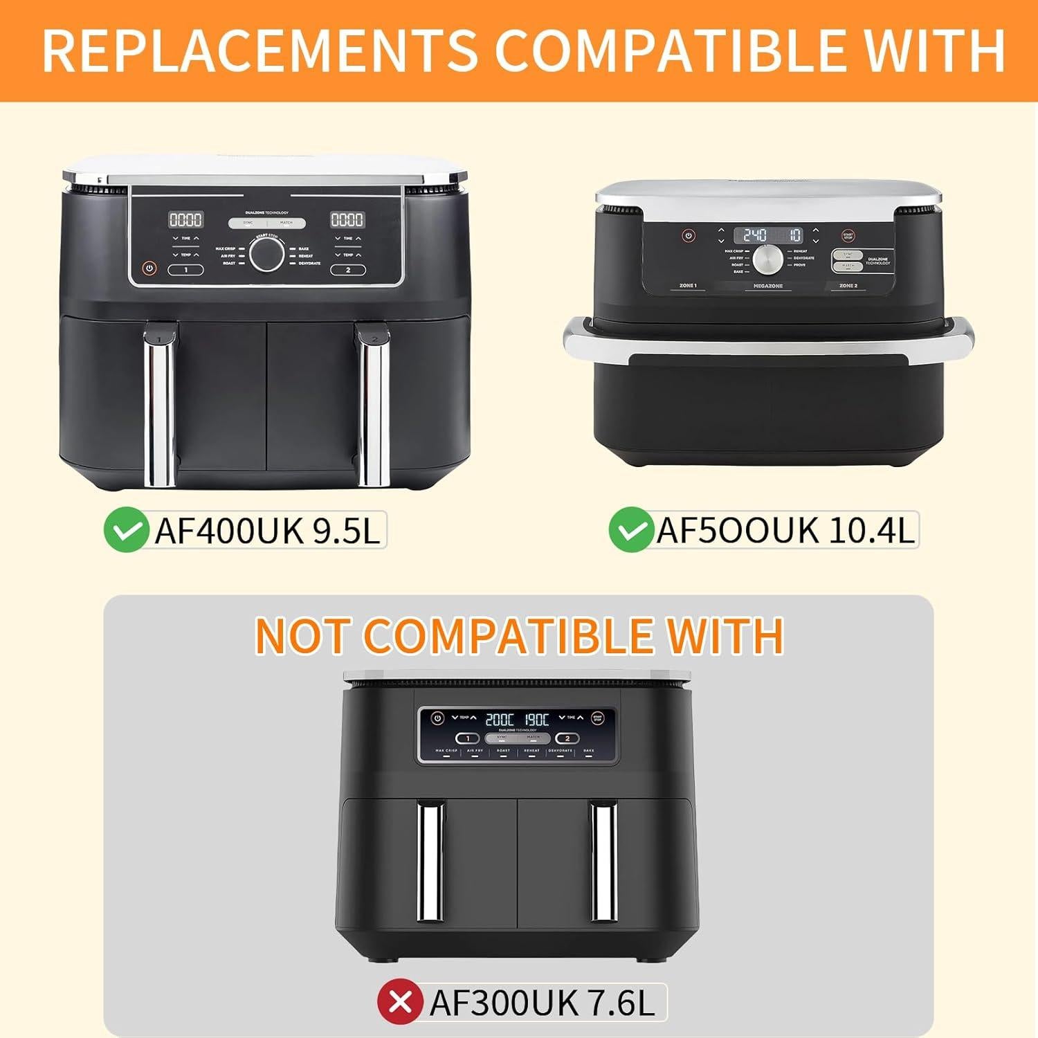 Sartén Crisper para Freidora de Aire Ninja Foodi 10QT 20.3x16 cm