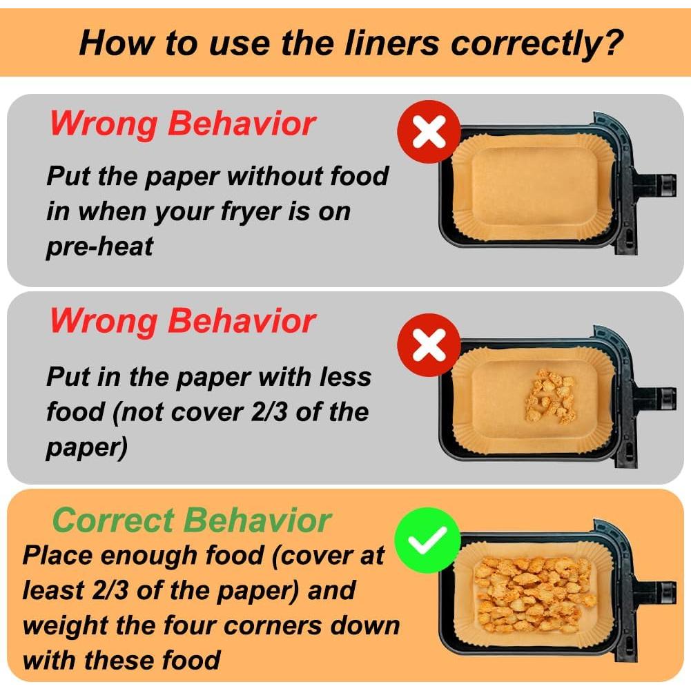 Forros desechables para Freidora de Aire BYKITCHEN 150pcs