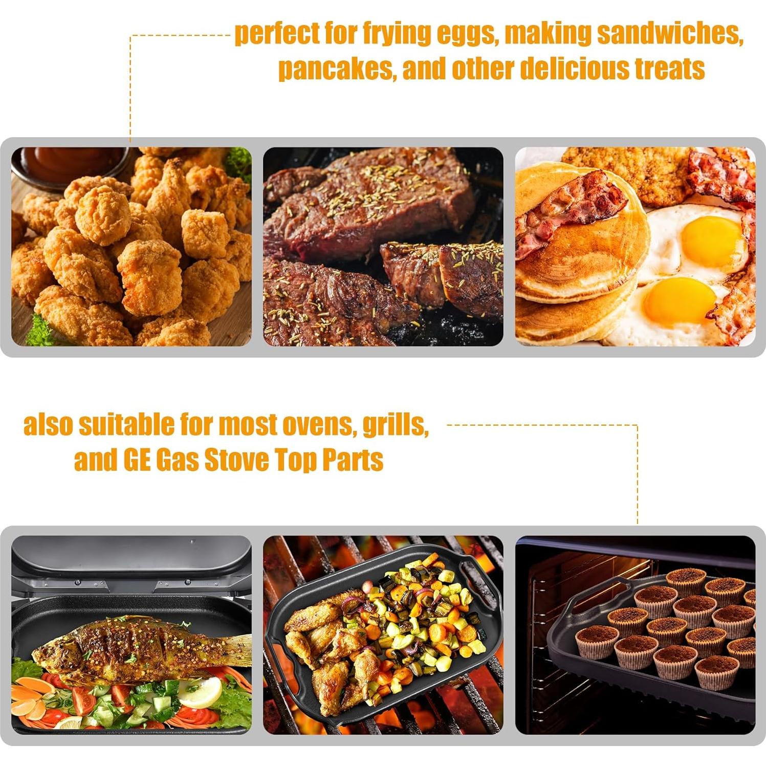 Placa de Parrilla Plana BBQ-PLUS para Ninja IG651 30.2x20.3cm