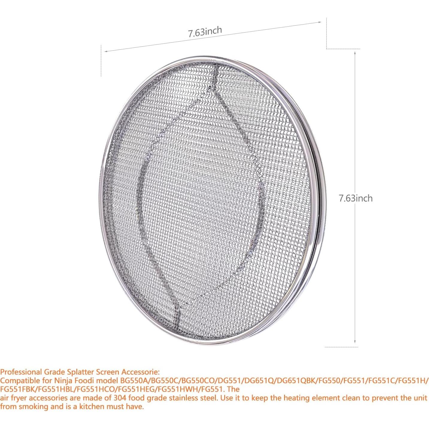 Protector Salpicaduras Acero Inoxidable Ninja Foodi FG551 2 Pcs