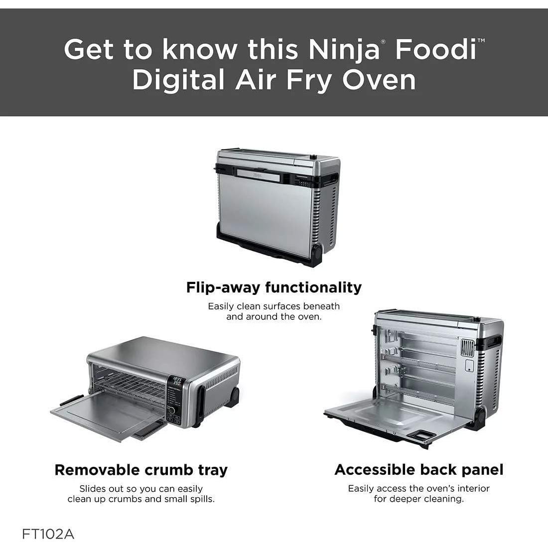 Horno Digital Ninja Foodi 9 en 1 Acero Inoxidable 1800W