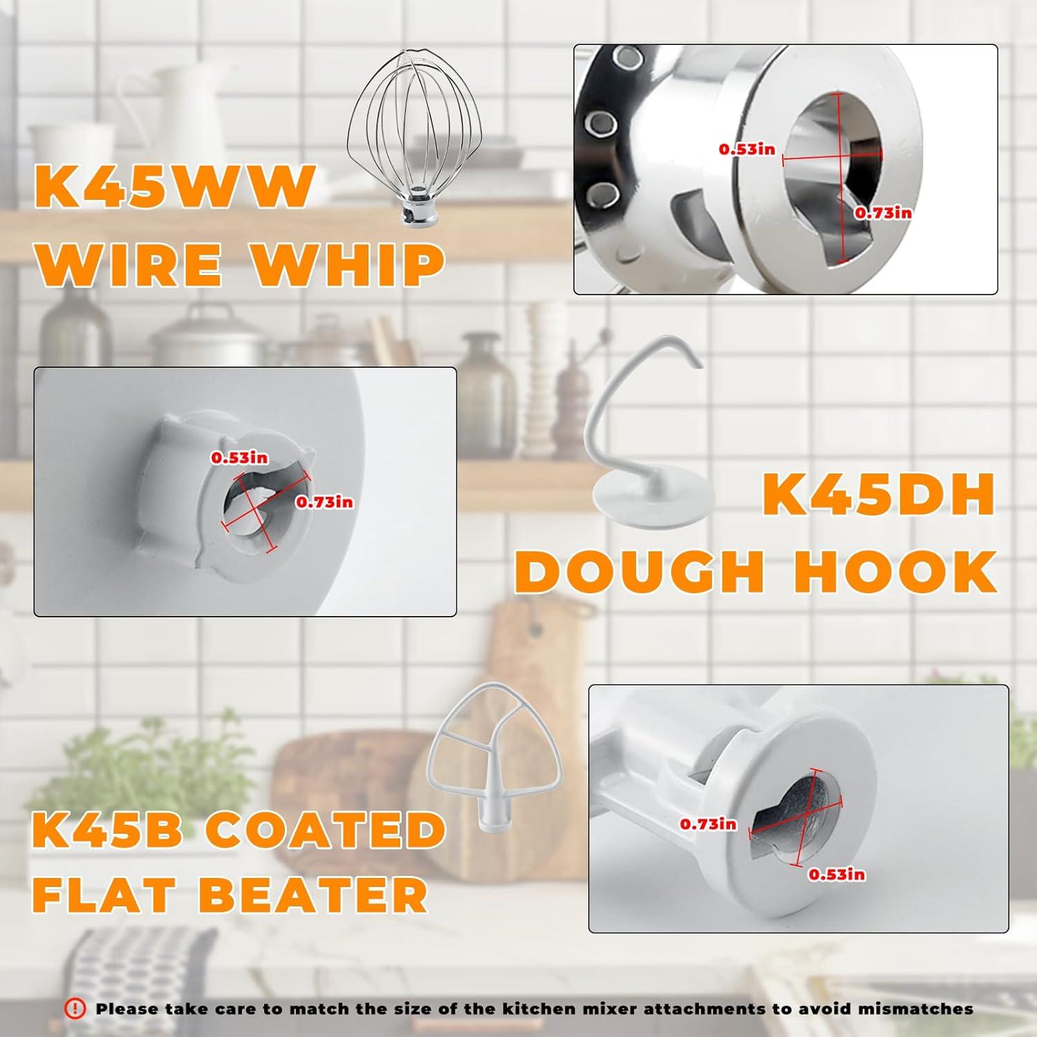Kit de Accesorios para Batidora Kitchen Aid 3 Piezas - Acero Inoxidable