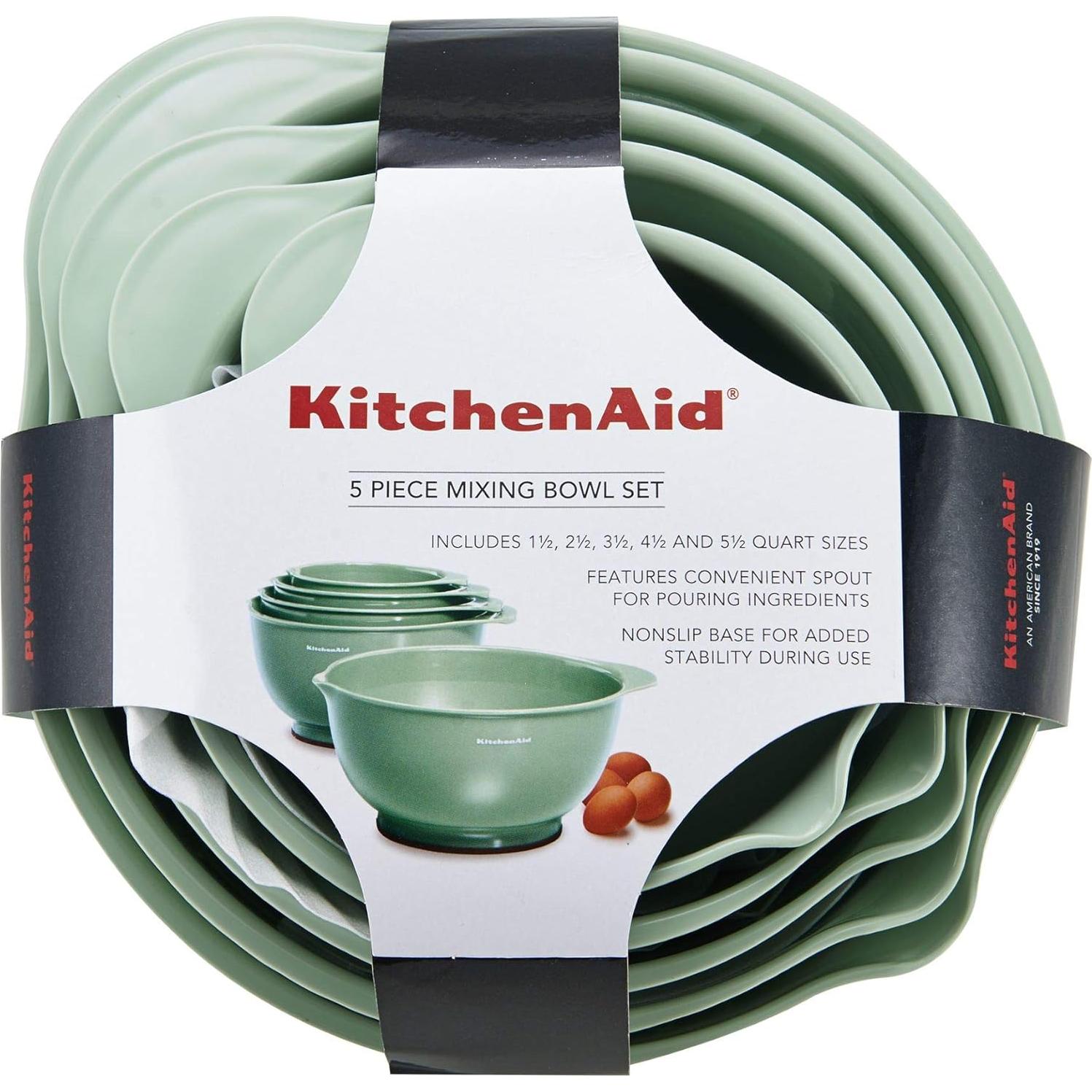 Juego de Cuencos de Mezcla KitchenAid 5 Piezas Pistacho