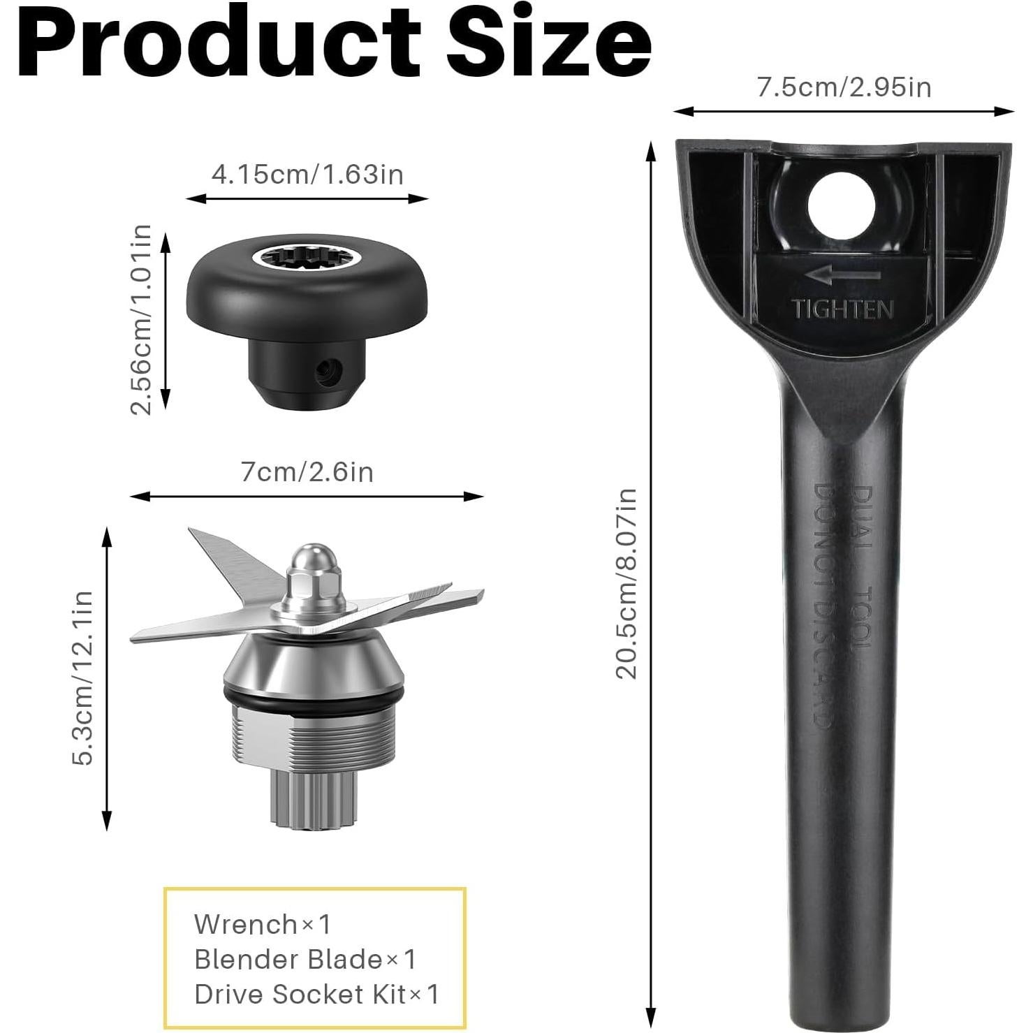 Piezas de Repuesto para Licuadora Vitamix 5200/6300 - Cuchilla 64oz/32oz
