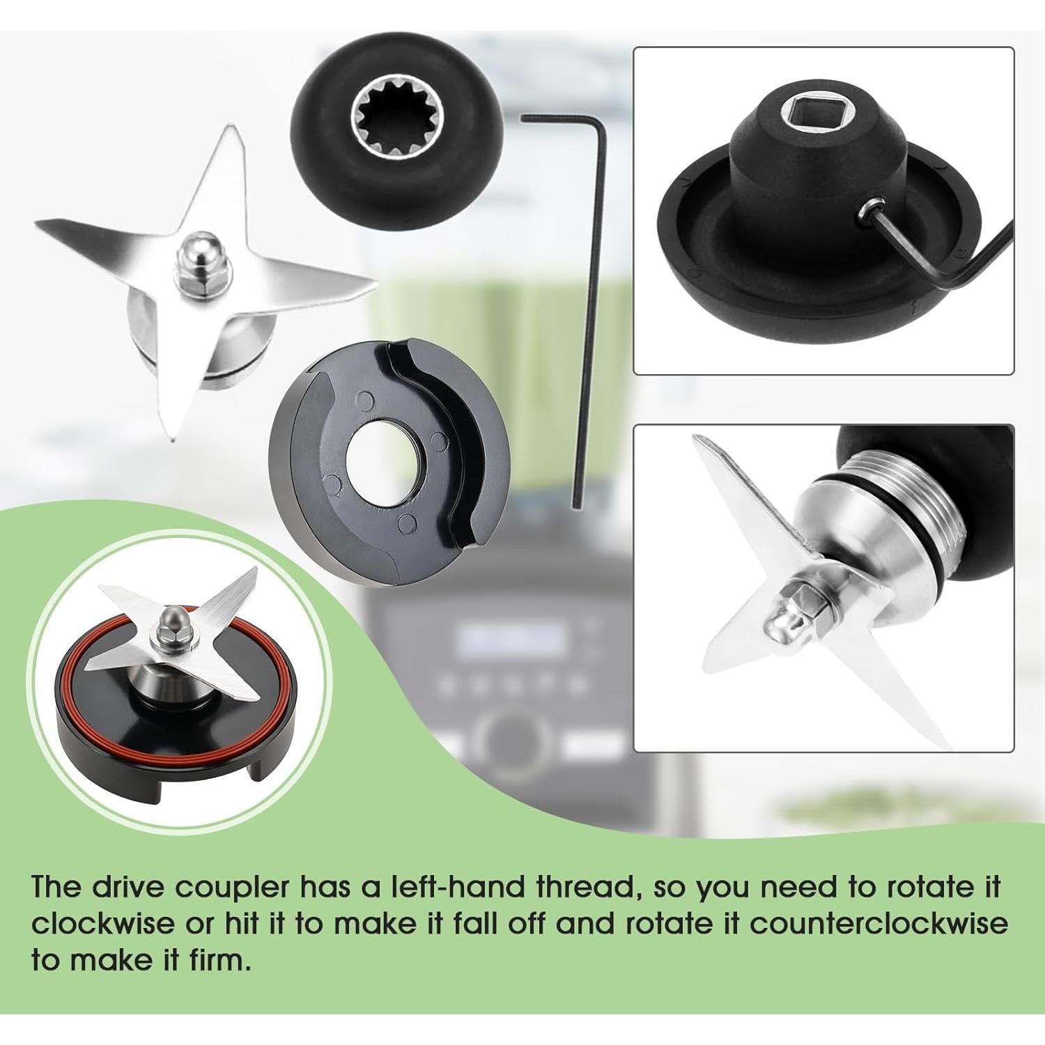 Kit de Reemplazo de Cuchilla DRELD para Licuadora 4 Cuchillas