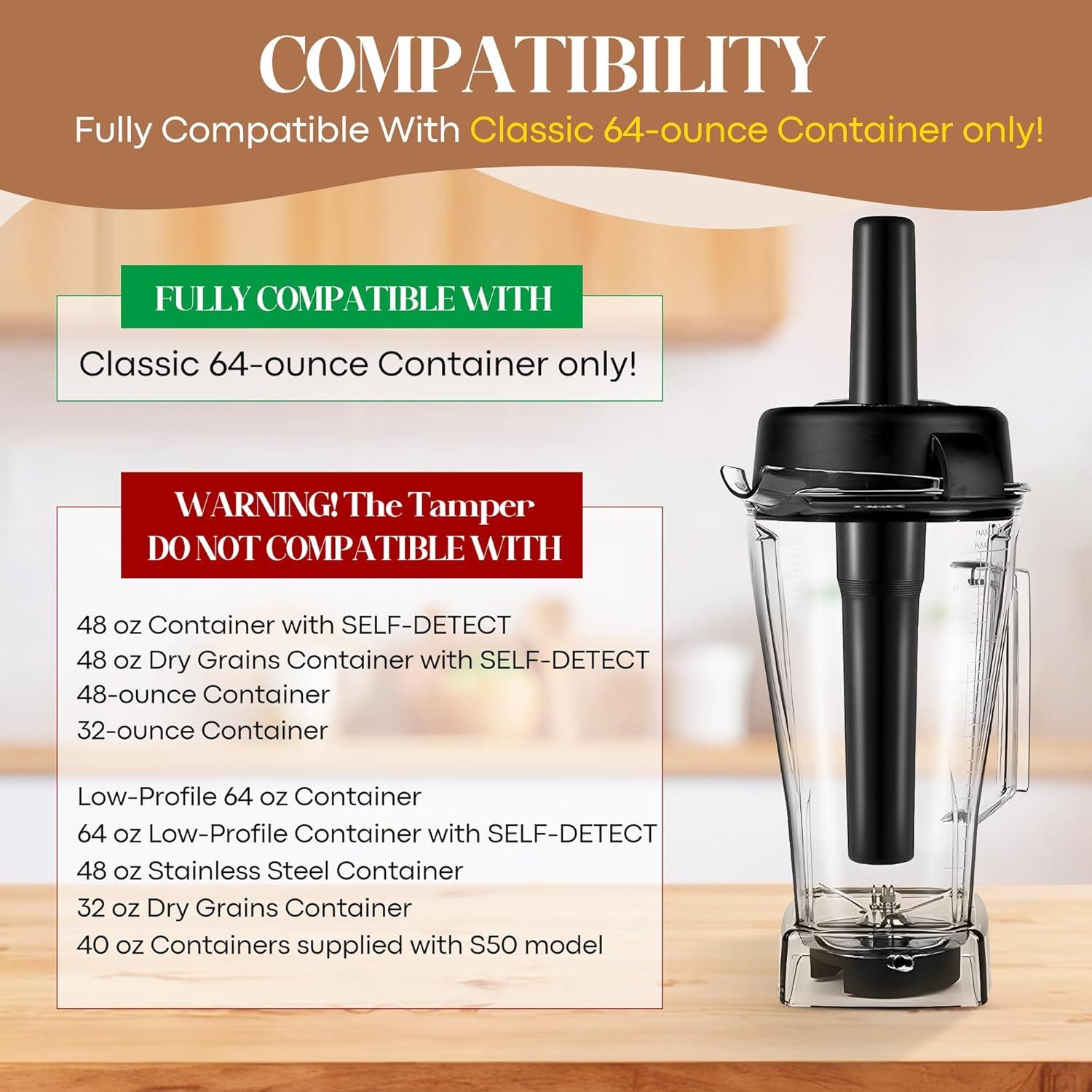 Prensador y Espátula de Silicona Dunkive para Licuadora 64oz