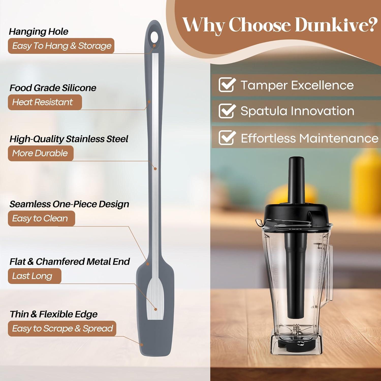 Prensador y Espátula de Silicona Dunkive para Licuadora 64oz