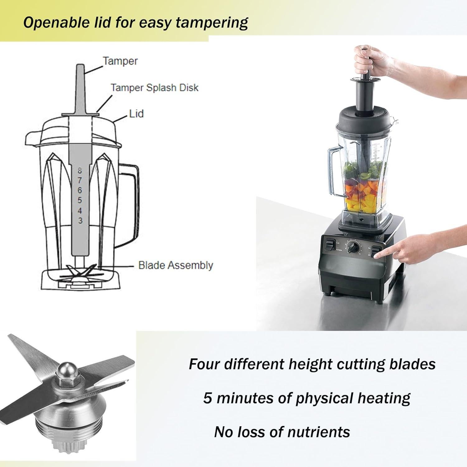 Jarra de licuadora Bxmgr 1.81L clara compatible Vitamix