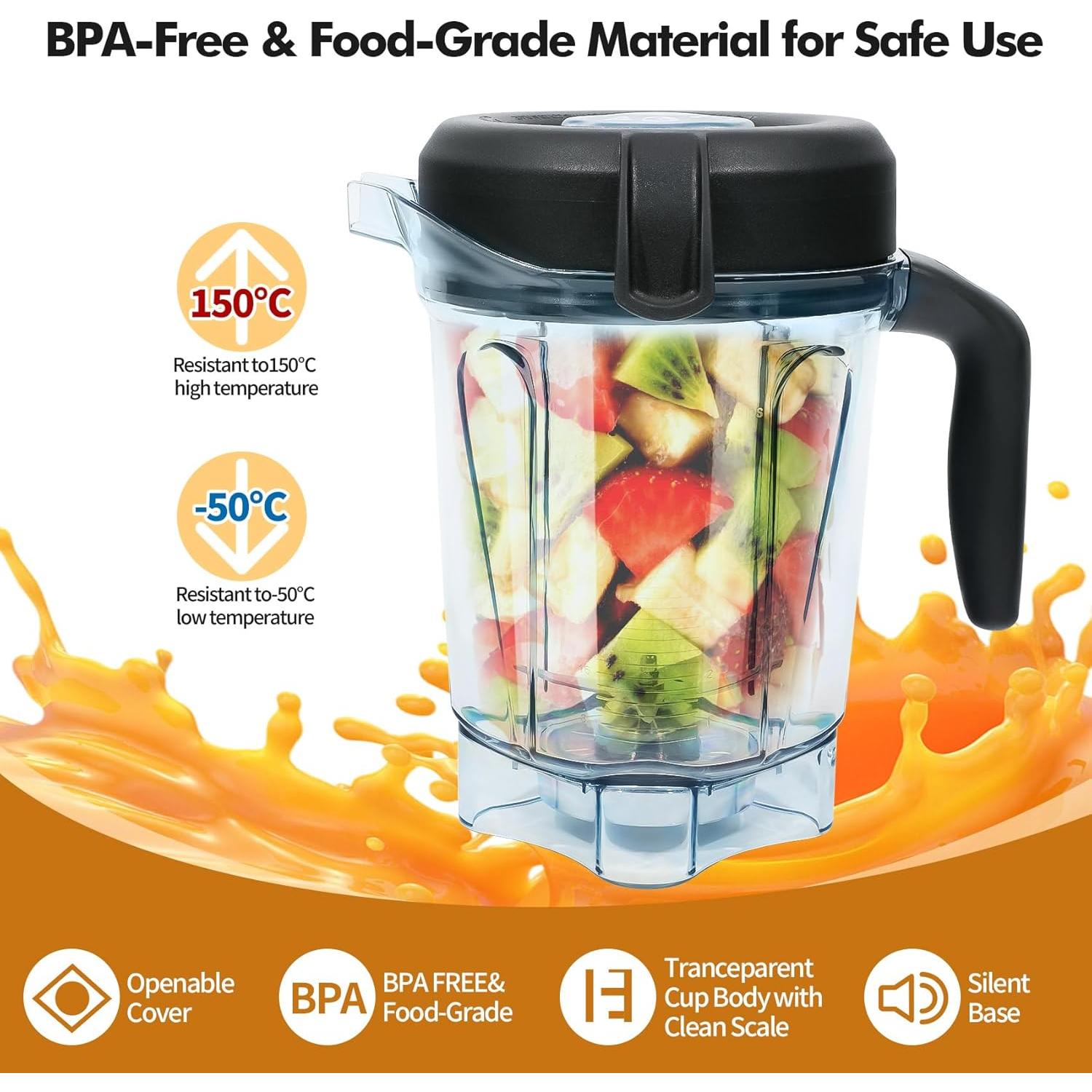 Jarra de Mezcla de 1.89L Deuovht para Vitamix 750, 5200, 5000