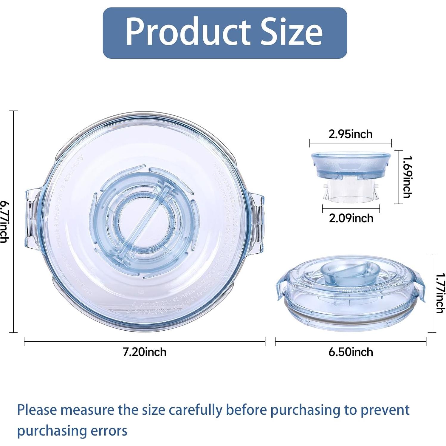 Tapa de licuadora ELIUNG 64 oz perfil bajo BPA libre