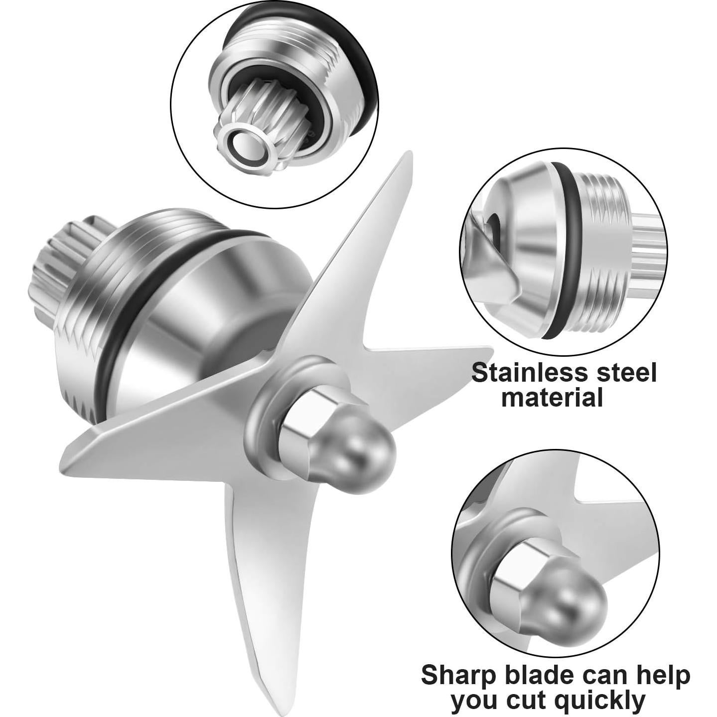 Conjunto de cuchillas de licuadora Frienda 3 piezas compatible Vita-Mix