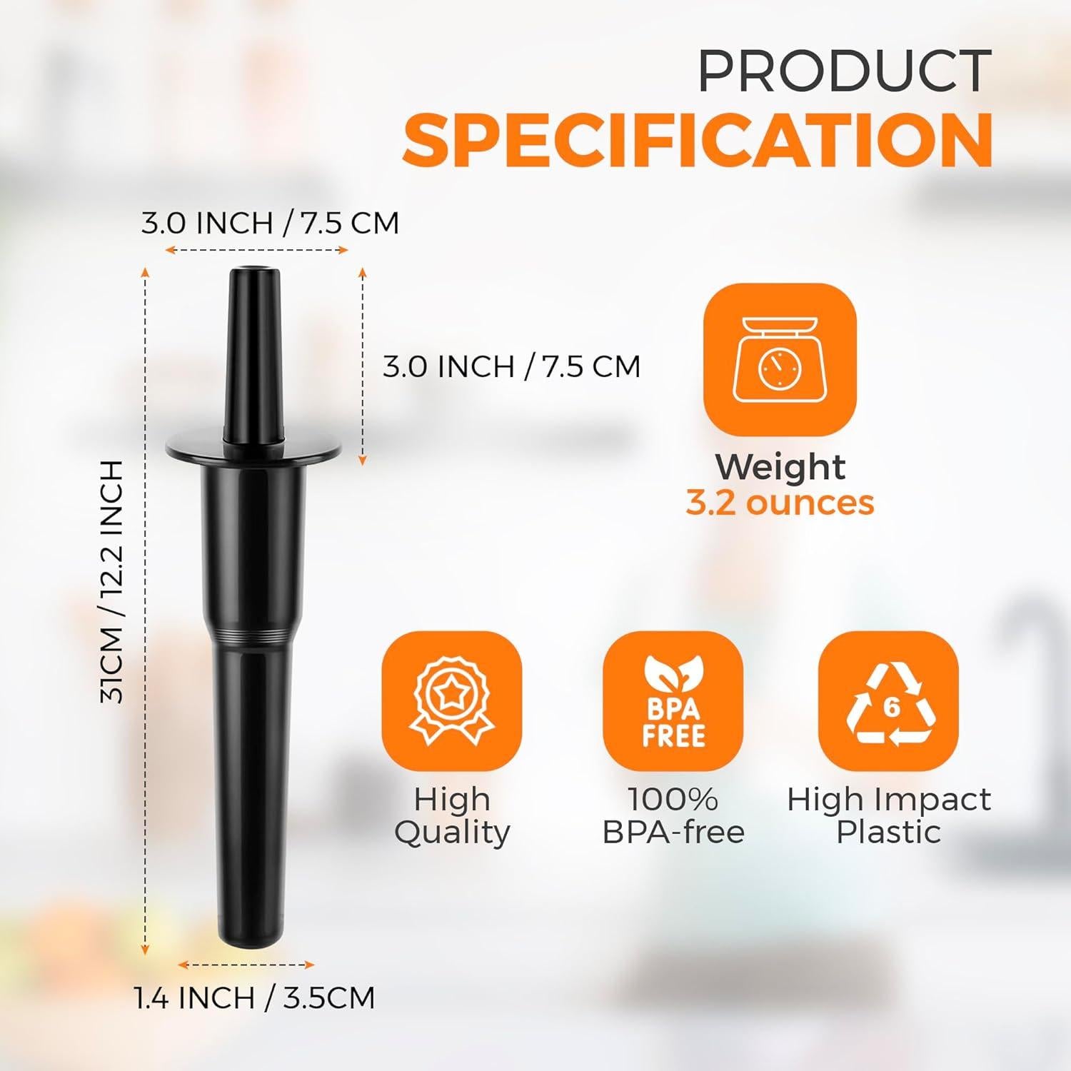 Reemplazo de Émbolo Negro para Licuadora Vitamix 1.89L