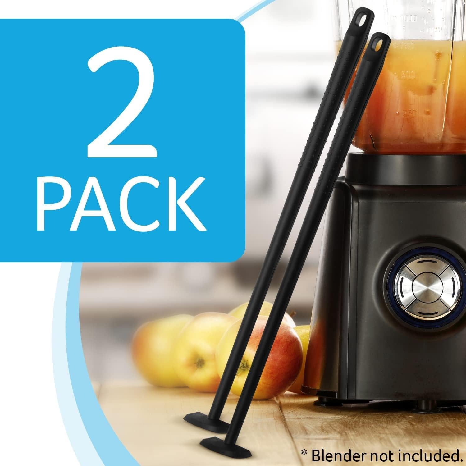 Espátula de Silicona IMPRESA 35.56 cm Negra 2-Pack para Batidora