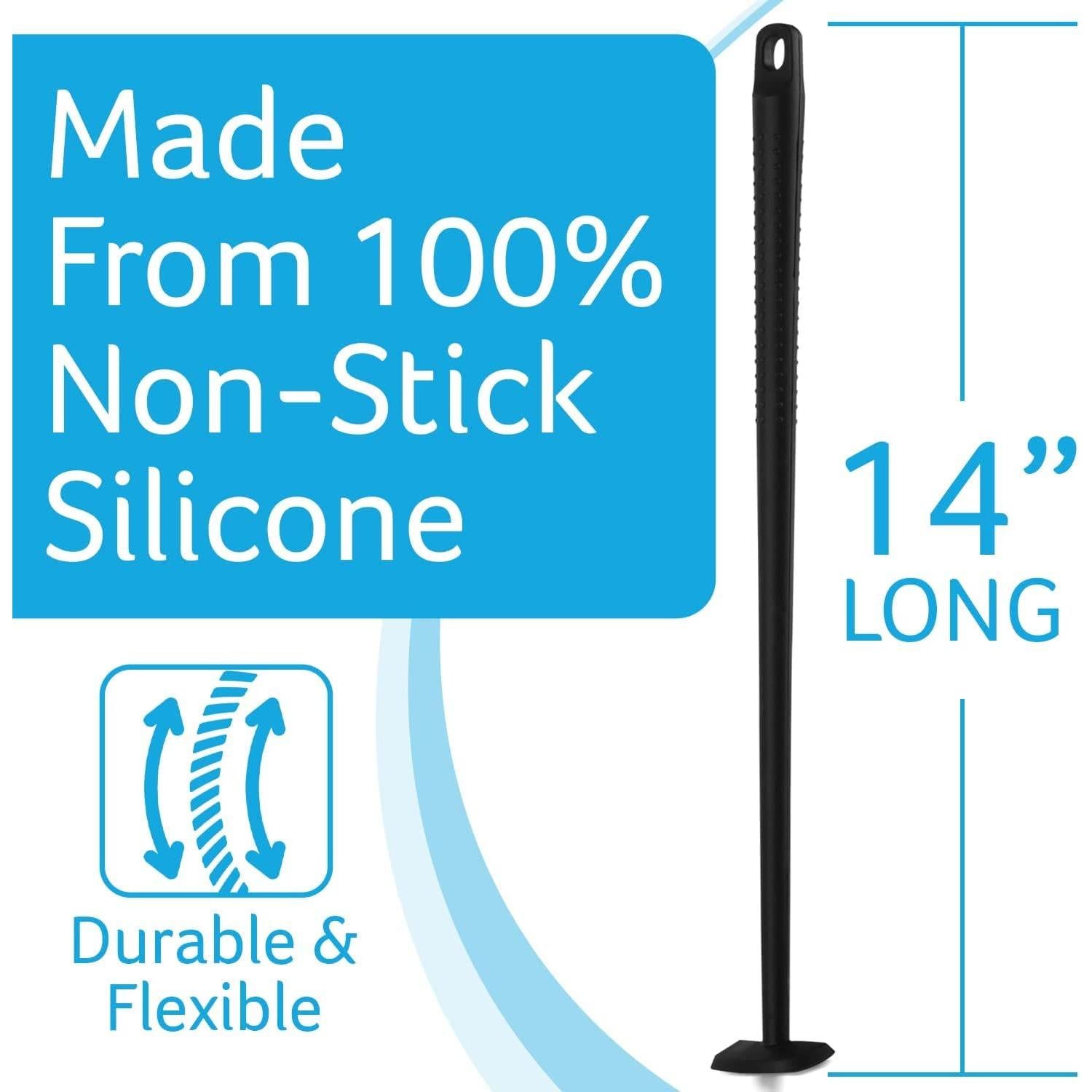 Espátula de Silicona IMPRESA 35.56 cm Negra 2-Pack para Batidora