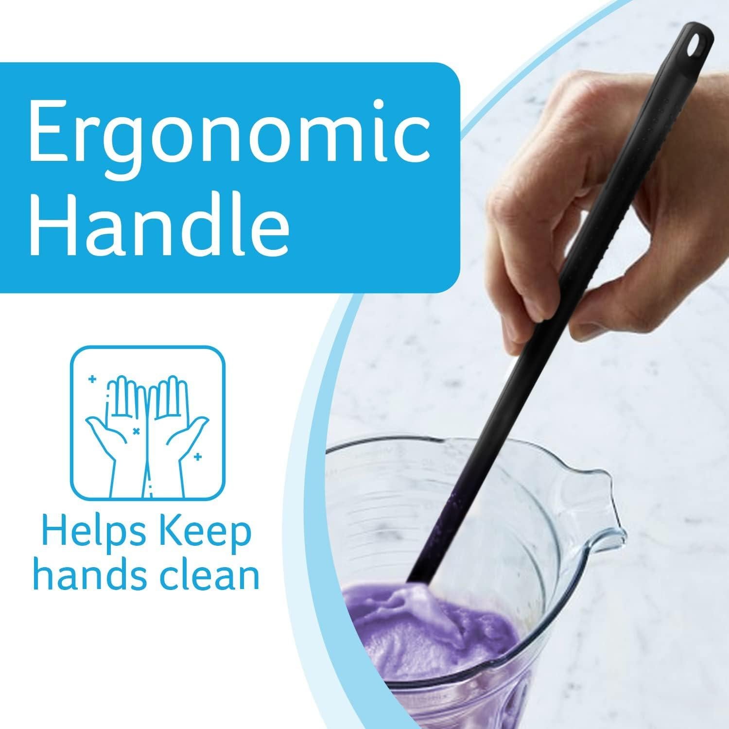 Espátula de Silicona IMPRESA 35.56 cm Negra 2-Pack para Batidora