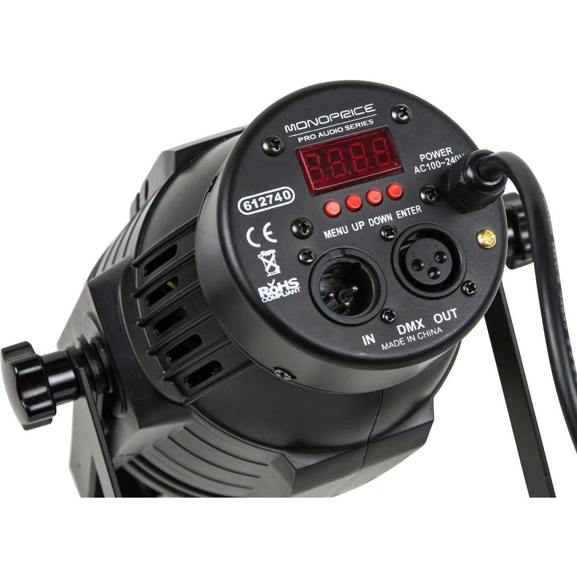 Luz de Escenario PAR-575 Monoprice RGBW 7x8W LEDs DMX512