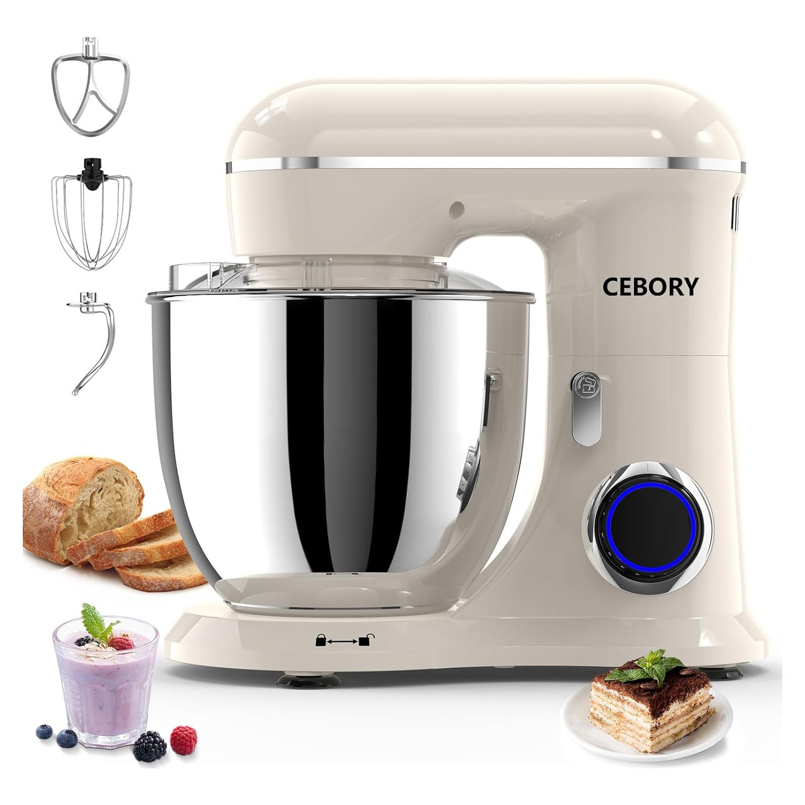 Mezclador de pie eléctrico CEBORY SM-1533P 6.5L 660W 10 velocidades