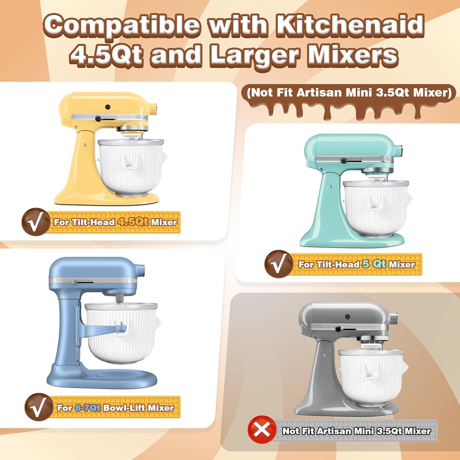 Accesorio para Hacer Helados KitchenAid 4.5QT/6QT - 2L