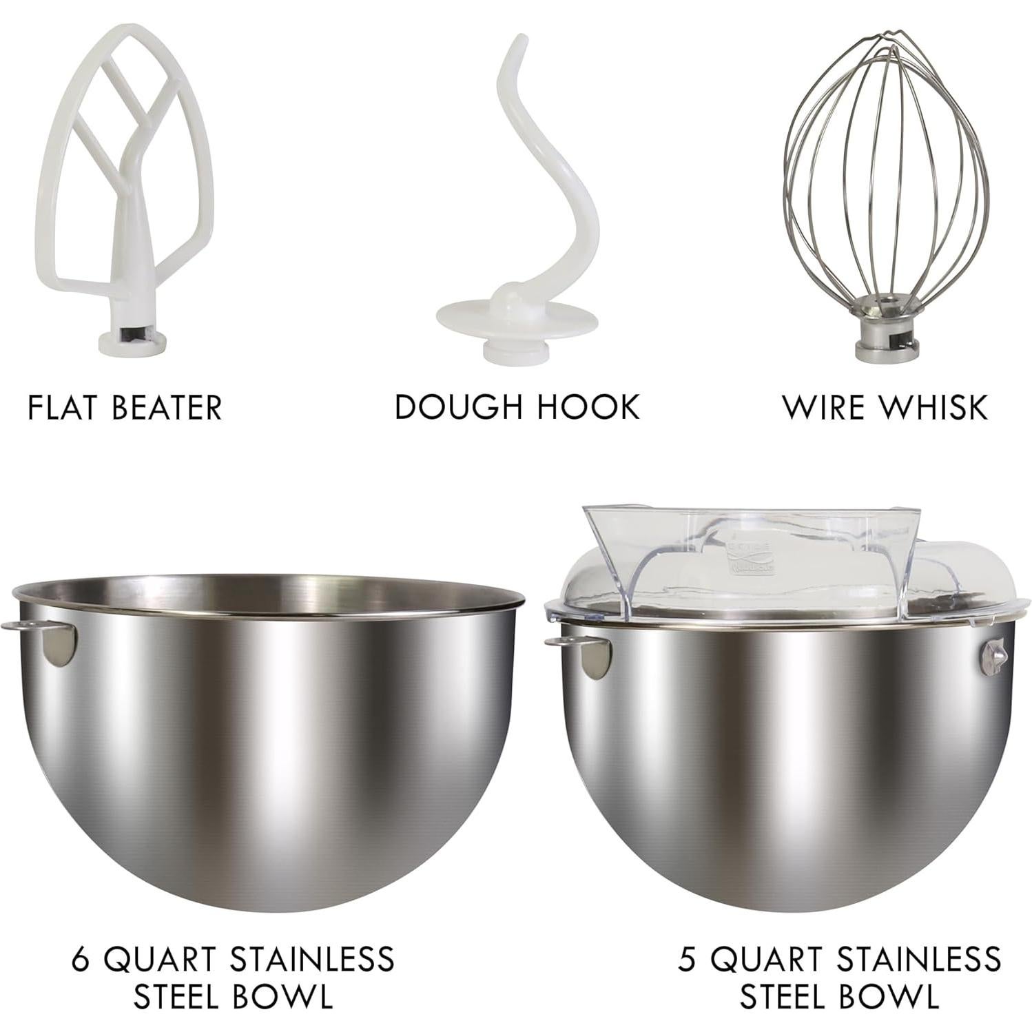 Mezclador de Pie Kenmore Elite 6 Qt 600W Acero Inoxidable