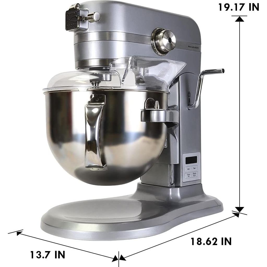 Mezclador de Pie Kenmore Elite 6 Qt 600W Acero Inoxidable