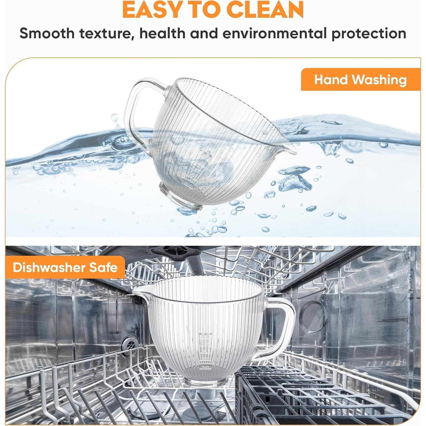 Tazón Mezclador de Vidrio Cofun 5L para Batidora Kitchenaid