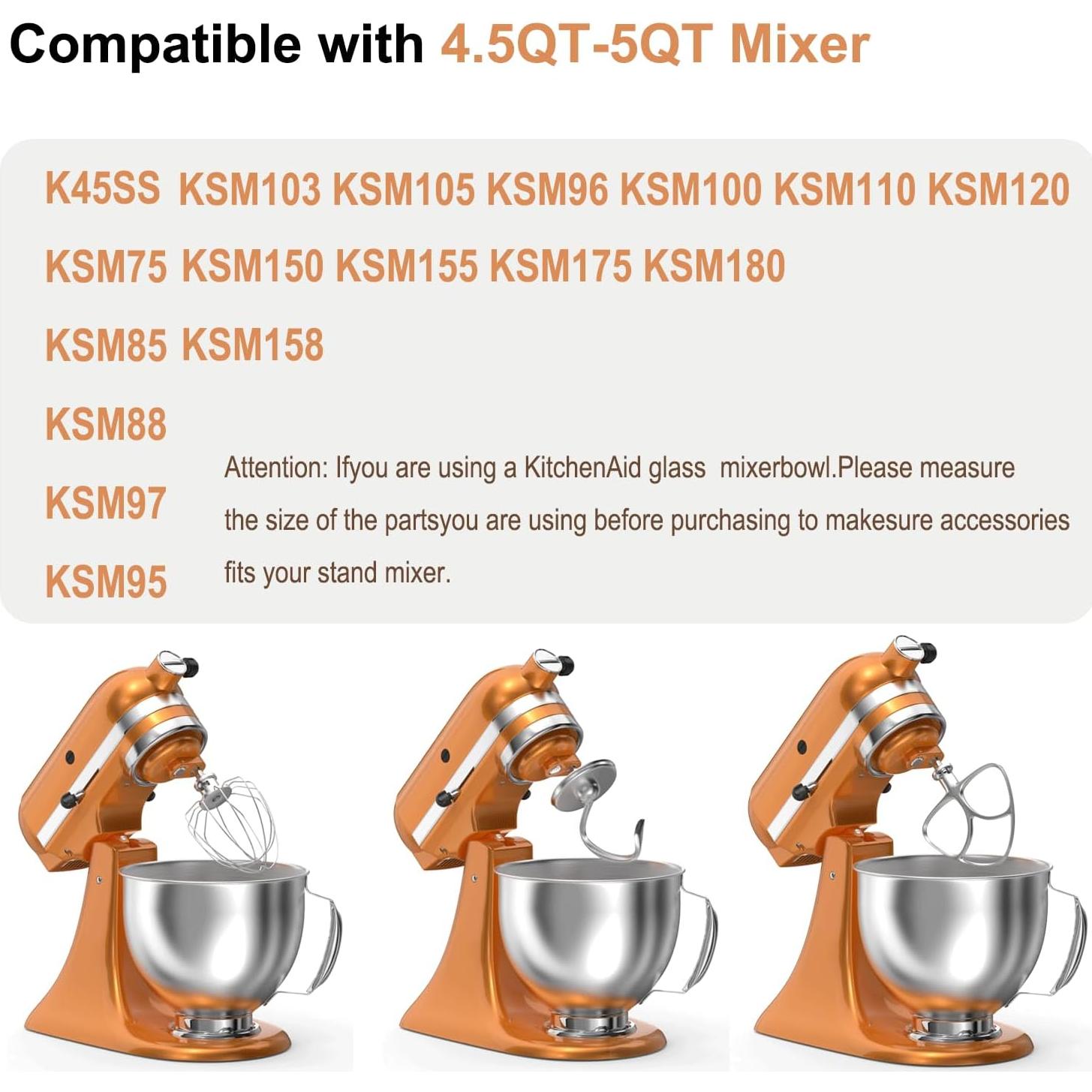 Accesorios de Mezclador KitchenAid 3 Piezas Acero Inoxidable 4.5-5QT