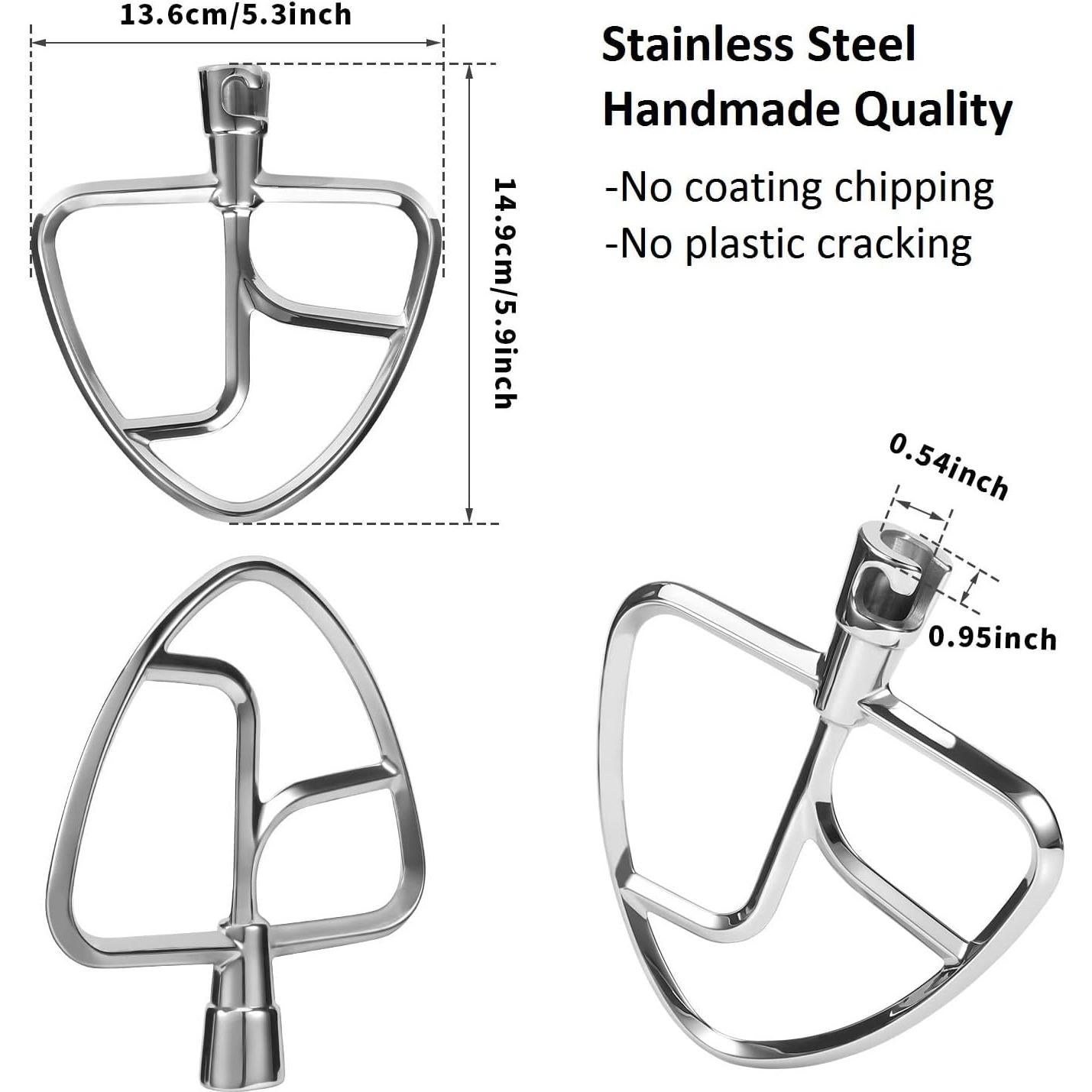 Batidor Plano Acero Inoxidable FavorKit para KitchenAid 4.5-5 Qt