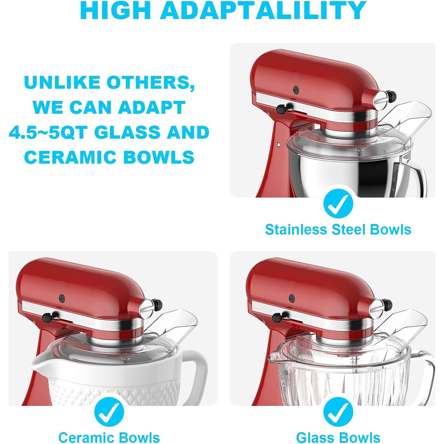 Tazón de Acero Inoxidable HOZODO para Mezclador Kitchenaid 4.5L