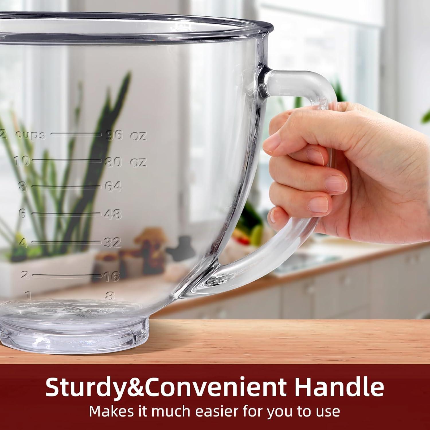 Tazón de Vidrio Gdrtwwh para Batidora KitchenAid 4.5-5QT