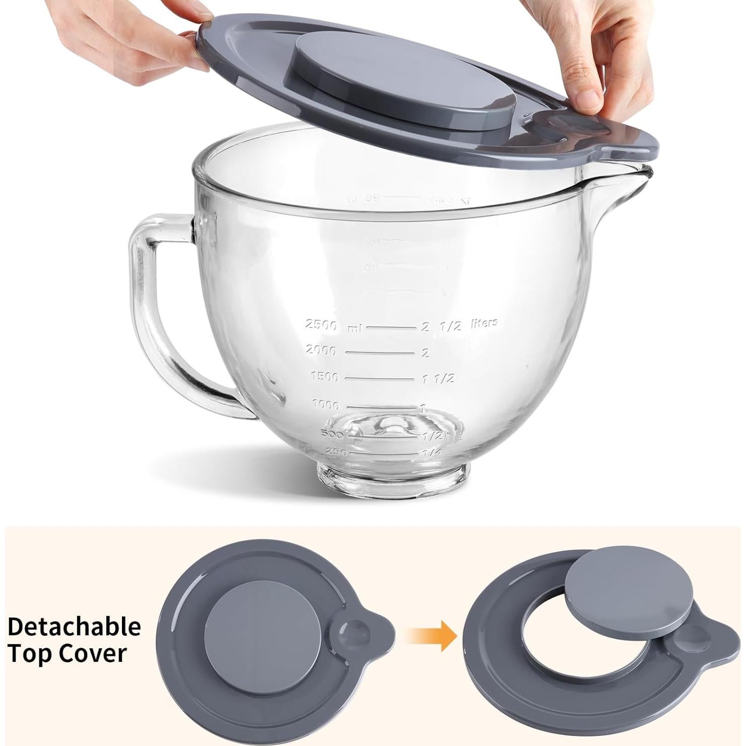 Tazón de Vidrio Gdrtwwh para Batidora KitchenAid 4.5-5QT